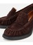 01AYH312760A480 KADIN Süet Deri Kahverengi Kalın Topuklu Klasik Loafer 3