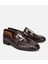 01AYH317590A480 KADIN Deri Kahverengi Kroko Baskılı Klasik Loafer 2