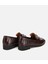 01AYH317590A480 KADIN Deri Kahverengi Kroko Baskılı Klasik Loafer 4