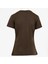 V Yaka Düz Kahve Kadın T-Shirt Vn Ss Light Kadın Top 2
