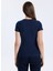 Yuvarlak Yaka Baskılı Mavi Kadın T-Shirt Mini Triangle Kadın Slim Fit T-Shir 2