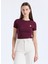 Yuvarlak Yaka Baskılı Kırmızı Kadın T-Shirt Mini Triangle Kadın Slim Fit T-Shir 3