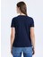 Yuvarlak Yaka Baskılı Mavi Kadın T-Shirt Pearls Kadın Regular Fit T-Shirt 5