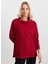Degaje Yaka Düz Kırmızı Kadın Bluz 25KSL8220 1