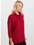 Degaje Yaka Düz Kırmızı Kadın Bluz 25KSL8220 2