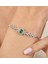 925 Ayar Sentetik Zümrüt Gümüş Bileklik Pırlanta Montür Emerald Buketi Özel Hediye Paketli 1