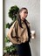 Kadın Sütlü Kahve Oversize Süet Bomber Ceket 6