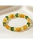 Sarı Yeşil Silindir Küp Kesim Doğal Damla Kehribar Erkek Bileklik 5