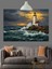 Deniz Feneri Fırtınalı Deniz Dekoratif Kanvas - Mdf Ahşap Tablo 4