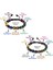 Makrome Örgülü Küre Kesim Çoklu Kaplan Gözü Doğaltaş Kombinli Kadın Erkek Enerji Bilekliği 2 Li Set 1