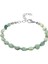 Gümüş Renk Metal Zincirli Dorika Top Süslemeli Amorf Amazonit Doğaltaş Erkek Bileklik 1