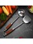 Karbon Çeliği Için Paslanmaz Çelik Spatula, Paslanmaz Çelik Wok Spatula Metal, Wok Aletleri Seti, Ahşap Saplı Çorba Kepçe (Yurt Dışından) 2