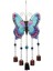 Büyük Kelebek Demir Cam Boyalı Rüzgar Çanları Metal Tüp Çan Zanaat Süsleri Mavi (Yurt Dışından) 1