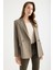 Yünlü Kazayağı Blazer Ceket 1