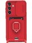 Samsung Galaxy S25 Plus Kılıf Zuma Kartvizitli Yüzüklü Silikon - KIRMIZI-(5796) 1