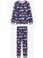 Koyu Indigo Erkek Çocuk Araba Desenli Pijama Takımı 10