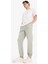%100 Pamuk Jogger Slim Fit Dar Kesim Beli Bağcıklı Gabardin Pantolon D8607AX25SP 9