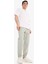 %100 Pamuk Jogger Slim Fit Dar Kesim Beli Bağcıklı Gabardin Pantolon D8607AX25SP 11
