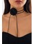 Kadın Saten Gül Choker Kolye 1