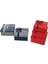 3pcs Kare Çizgili Mix Renkli Karton Hediye Kutusu Kurdelalı 19-17-15CM (5131) 1