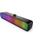 Lumatone 6W (3W X2) Full Rgb Işıklandırmalı USB + 3.5mm Audio Çıkışlı Ses Kontrolcülü Kompakt Tasarım Tak-Çalıştır Gaming & Müzik Soundbar Speaker 4