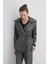 Beli Bağcıklı Balıksırtı Ceket - Gri 2
