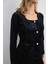 Düğmeli Kadife Ceket - Siyah 3