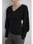 Yarasa Kol Yünlü Triko - Siyah 5