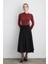 Volanlı Midi Etek - Siyah 4