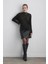 Yakası Düğmeli Rayon Triko Bluz - Siyah 2