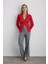 Düğüm Detaylı Viskon Triko Bluz - Kırmızı 3