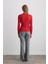 Düğüm Detaylı Viskon Triko Bluz - Kırmızı 5