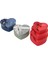 3pcs Kalp Çizgili Mix Renkli - Kabartma Desen Karton Hediye Kutusu Kurdelalı 22X20-19X17-16X14CM (5131) 1