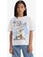 Kız Çocuk Oversize Geniş Kalıp Bisiklet Yaka Baskılı Kısa Kollu Tişört E0356A825SM 14