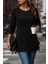 Ozgn Kadın Uzun Kollu Yuvarlak Yakalı Yanlardan Bağcıklı Triko Bluz 3