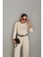 Ekru Vatkalı Bluz Pantolon Takım 4