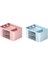 Adet Pembe + Mavi Basit Şeffaf Çekmeceli Saklama Kutusu Çocuk Öğrenci Ofis Masaüstü Süsleri Kalemlik (Yurt Dışından) 1
