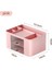 Adet Pembe + Mavi Basit Şeffaf Çekmeceli Saklama Kutusu Çocuk Öğrenci Ofis Masaüstü Süsleri Kalemlik (Yurt Dışından) 3