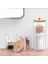 Banyo Için 3 Adet Şeffaf Plastik Pamuklu Çubuk Dispenseri ve Qtip Tutucu - Banyo Tuzları, Yuvarlaklar, Akrilik ve Ahşap Saklama Kabı (Yurt Dışından) 2