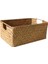 El Dokuma Dikdörtgen Rattan Hasır Saklama Sepeti Meyve Çayı Atıştırmalık Ekmek Piknik Sepeti Kozmetik Saklama Kutusu - Xl (Yurt Dışından) 1