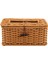 Rattan Dikdörtgen Mendil Kutusu Kapağı - Boho Dekoratif Dokuma Mendillik, Ev Için Vintage Çiftlik Evi Mendil Kutusu (Yurt Dışından) 2