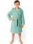 Çocuk Bornoz | %100 Pamuklu-Mint Yeşil-Yumuşak Doku-Kapüşonlu-Cepli-Biyeli 5