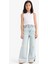 Kız Çocuk Wide Leg Yırtık Detaylı Geniş Paça Jean Pantolon 9