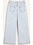 Kız Çocuk Wide Leg Yırtık Detaylı Geniş Paça Jean Pantolon 17