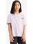 Kız Çocuk Oversize Geniş Kalıp Bisiklet Yaka Sırt Baskılı Kısa Kollu Tişört 15