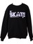 Siyah Erkek Çocuk Sweatshirt 3 Ip Şardonlu Skate Baskı 1