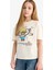 Kız Çocuk Relax Fit Bisiklet Yaka Baskılı Kısa Kollu Tişört E0353A825SM 15