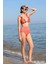Moda Kadın Fırfırlı Yüksek Bel Kiremit Alt Üst Bikini Takım 1