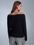 32312 Yün Karışımlı Tek Omuz Top-Siyah 2
