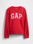 Kız Çocuk Kırmızı Grafik Gap Logo Sweatshirt 5